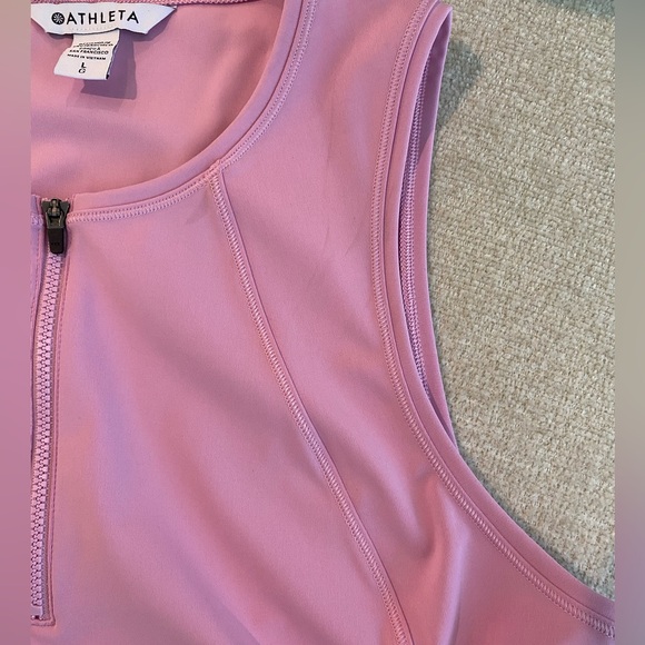 NEW (without Tags) light pink Athleta tennis/ pickleball/ sports  dress ! Size L - Picture 8 of 9